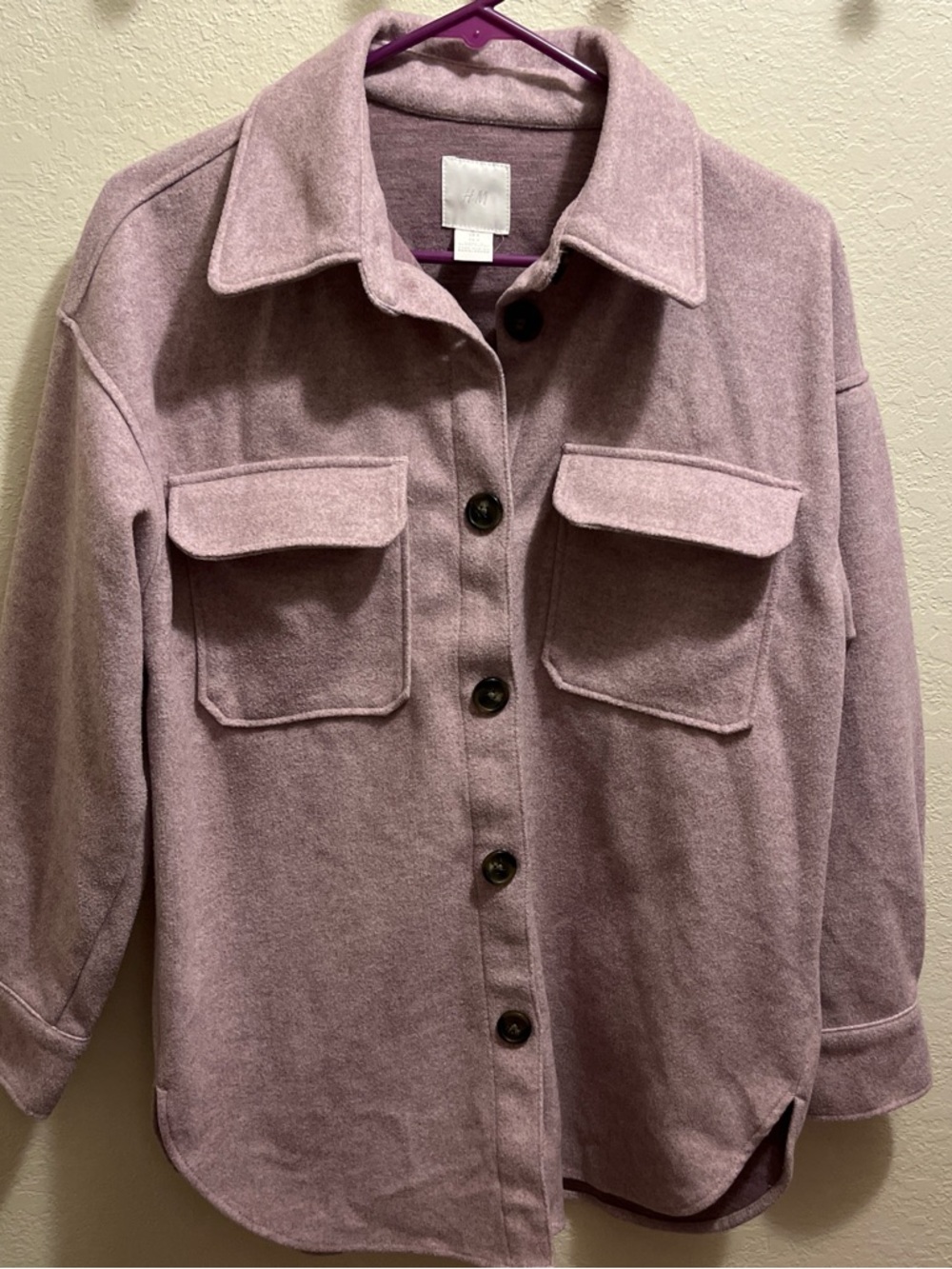 H&M Dusty Mauve Utility Shacket